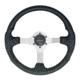 Uflex USA 61813P Steering Wheel Grip With Silver Spokes, Black, NISIDA-B/S
