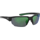 Under Armour Blitzing Sunglasses with Shiny Black Frame and Green Temple Tips with Green to Grey Lens, Medium, UA0012S 7ZJ-Z9