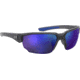 Under Armour Blitzing Sunglasses with Transparent Grey Frame and Blue to Grey Mirror Lens, Medium, UA0012S KB7-W1