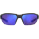 Under Armour Blitzing Sunglasses with Transparent Jet Grey Frame and Violet Blue Gold Tuned Mirror Lens, Medium, UA0012S 268-PC