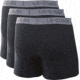 Under Armour Charged Cotton 6inch 3 Pk, Black/grey Band - 12772790013XL
