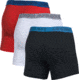 Under Armour Charged Cotton Stretch 6in Boxerjock 3-Pack - Mens, Black/Red/White, 2X-Large, 12772790042XL