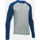Under Armour Tech Terry Crew Shirt - Men's-True Gray Heather/Blackout Navy/Silver-Small