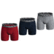 Under Armour UA Charged Cotton 6in Boxer Briefs 3 Pack - Mens, Red, Extra Large, 1363617600XL