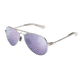 Under Armour UA Getaway M Sunglasses, Purple Lens, Gloss Silver, One Size Fits Most, UA8600118-921471