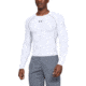 Under Armour UA HeatGear Armour Long Sleeve Compression Shirt - Mens, White, 3X-Large, 12574711003X