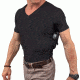 UnderTech Undercover Mens Concealment Holster V-Neck Coolux Shirt,Black,3XL T1275BK-3X