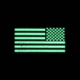 Vanquest Gear US Flag Reversed / Right-Star - Glow In The Dark Patch, Black, 9ZUSFGR-275-BK-GITD
