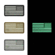Vanquest Gear US Flag Reversed / Right-Star - Glow In The Dark Patch, Black, 9ZUSFGR-275-BK-GITD
