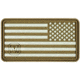 Vanquest Gear US Flag Reversed / Right-Star - Glow In The Dark Patch, Coyote Tan, 9ZUSFGR-275-CT-GITD