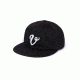 Vast Big V Snapback Hat, One Size B3279-Black
