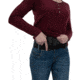 Vertx Collins Henley Long Sleeve Shirt - Womens, Warm Wine, Extra Large, F1 VTX7015 WW XLARGE