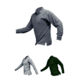 Vertx Womens Coldblack Long Sleeve Polo, Grey, Light Grey, Spruce Green