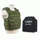 Vism 2963 Series Expert Plate Carrier includes two BSC1012 Soft Ballistic Panels - Shooters Cut, Green BSCVPCVX2963G-A