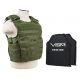 Vism 2963 Series Expert Plate Carrier w/ Two 10in X12in Soft Ballistic Panels, Green BSCVPCVX2963G-A