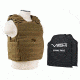 Vism 2963 Series Expert Plate Carrier includes two BSC1012 Soft Ballistic Panels - Shooters Cut, Tan BSCVPCVX2963T-A
