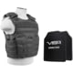 Vism Expert Plate Carrier Vest With 11x14' Level IIIA Shooters Cut 2x Soft Ballistic Panels, Urban Gray, BSLCVPCVX2963U-A