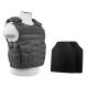 Vism Expert Plate Carrier Vest w/2 10x12in Level IIIA Shooters Cut Hard Ballistic Panels, Urban Gray, Large, BUCCVPCVX2963U-A