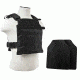 Vism Fast Plate Carrier w/2 10x12in Level IIIA Shooters Cut Hard Ballistic Plates, Black BUCCVPCF2995B-A