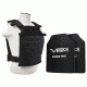 Vism Larger Fast Plate Carrier w/2 11x14in Level III and PE Shooters Cut Hard Ballistic Plates, Black BPLCVPCFL2995B-A