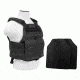 Vism Plate Carrier Vest w/2 10x12in Level IIIA Shooters Cut Hard Ballistic Panels, Black BUCCVPCV2924B-A