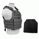 Vism Plate Carrier Vest w/2 10x12in Level IIIA Shooters Cut Hard Ballistic Panels, Urban Gray BUCCVPCV2924U-A