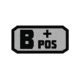 Voodoo Tactical Blood Type Rubber Patch, B+, Coyote, 07-0993007000