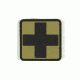 Voodoo Tactical Rubber Patch, First Aid Symbol, Coyote, 07-0999007000