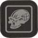 Voodoo Tactical Rubber Patch, Enclosed Skull, Black/Gray, 07-0980108000