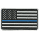 Voodoo Tactical American Flag Patch, Rubber, Blue Line, 07-0907000000