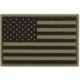 Voodoo Tactical Rubber Patch, USA Flag, OD Green, 07-0999004000