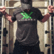 Vortex Toxic Green Logo Short Sleeve T-Shirt, Charcoal, Medium, TG-M