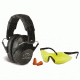 Walkers Low Profile Folding Ear Muffs, 31 dB NRR, Black, w/Glasses and Plugs, GWP-FPM1GFP