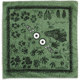 Wazoo Survival Gear Bandana Tracking Field Kit, 22 square bandana with 21 animals tracks, BANDANA TRACKING