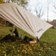 White Duck Sunshade Tarp 330 w/ Poles, 13ft x 13ft/4 x 4 m, SS-4x4-WR
