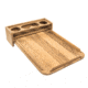 Whitecap Teak Drinkholder w/Removable Cockpit Table Top - Holds 4 Glasses 50687