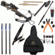Wicked Ridge Invader G3 Crossbow w/ ACUdraw, 3x Multi-Line Scope, 3 Carbon Arrows and Quiver, Mossy Oak Treestand Camo, WR15005-7532 W/ Vanguard Veo Shooting Stick