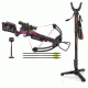 Wicked Ridge Lady Ranger Crossbow Package w/ACU-52,3x Multi-Line Scope, 3 Carbon 18 in Arrows, Quiver,150lb Draw Weight, Muddy Girl Camo, WR15025-9536 W/ Vanguard Veo Shooting Stick