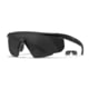 Wiley X Changeable Series Saber Advanced Safety Glasses, Matte Black Frame, Clear Grey Lens, 315