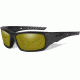 Wiley X Climate Control Series Arrow Sunglasses,Matte Black Frame,Polarized Yellow Lens CCARR11