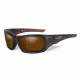 Wiley X Climate Control Series Arrow Sunglasses,Matte Layered Tortoise Frame,Polarized Amber Lens CCARR08