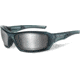 Wiley X WX Echo Sunglasses - Silver Flash w/ Smoke Grey Tint Lens / Smoke Steel Blue Frame CCECH01