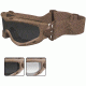 Wiley X Spear Goggles - Smoke Gray + Clear Lenses w/ Tan Frame Sp29t