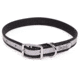 Winchester Pet Core D Ring High Visibility Reflective Collar with Name Plate, Black, L/XL, KB-DRC-BLK-L/XL-NP-1