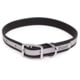 King Buck Core D Ring High Visibility Reflective Collar with Name Plate, Black, L/XL, KB-DRC-BLK-L/XL-NP-1