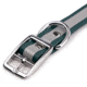 Winchester Pet Core D Ring High Visibility Reflective Collar with Name Plate, Deep Teal, M/L, KB-DRC-DT-M/L-NP-1