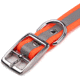 Winchester Pet Core D Ring High Visibility Reflective Collar with Name Plate, Orange, L/XL, KB-DRC-ORNG-L/XL-NP-1