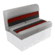 Wise Deluxe Pontoon 36in Pontoon Bench Seat, Grey/Red/Charcoal, Large, 8WD100-1012