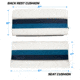 Wise Deluxe Pontoon 36in Pontoon Bench Seat, White/Navy/Blue, Large, 8WD100-1008