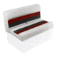 Wise Deluxe Pontoon 36in Pontoon Bench Seat, White/Red/Charcoal, Large, 8WD100-1009